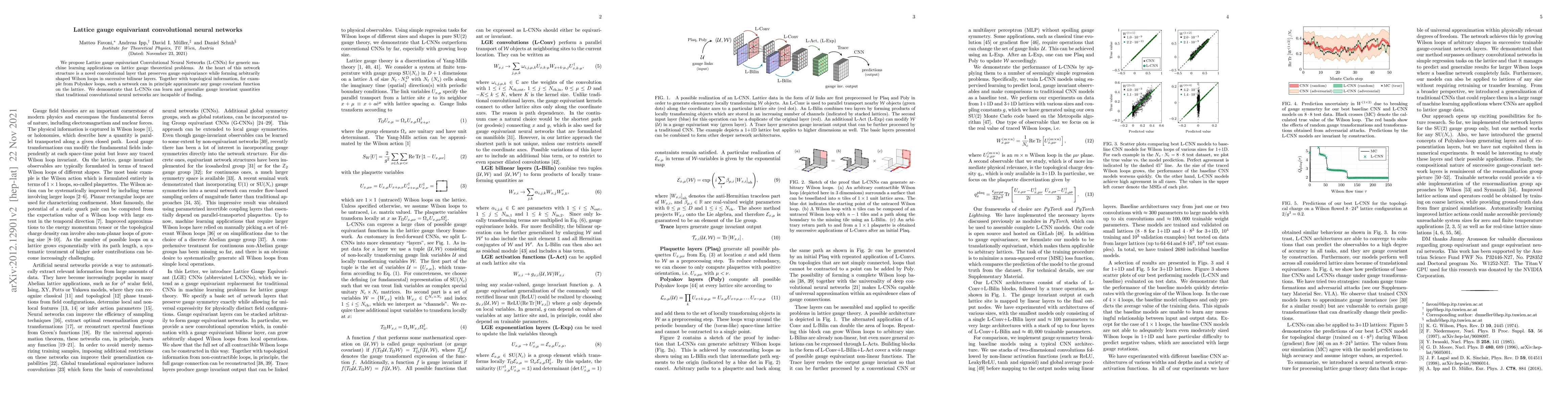 Thumbnail for Lattice gauge equivariant convolutional neural networks