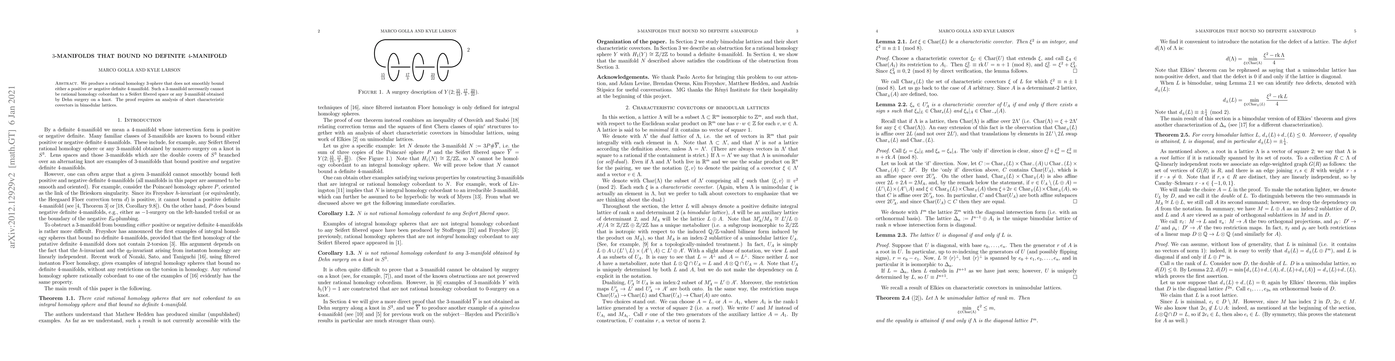 Thumbnail for 3-manifolds that bound no definite 4-manifold