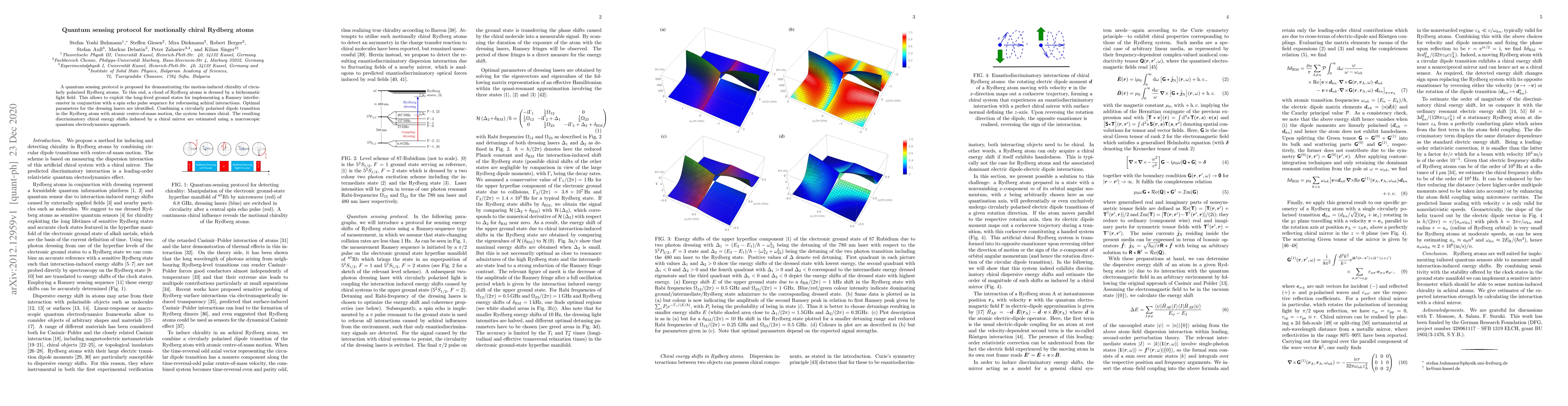 Thumbnail for Quantum sensing protocol for motionally chiral Rydberg atoms