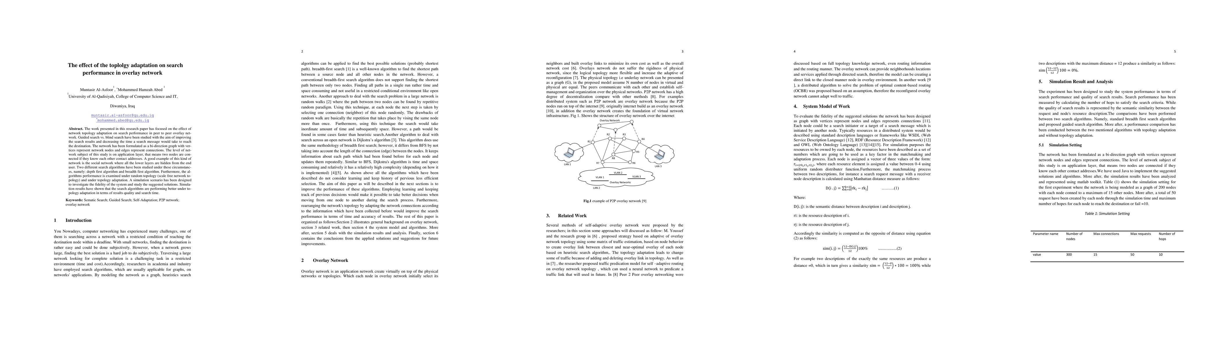 Thumbnail for The effect of the toplolgy adaptation on search performance in overlay
  network