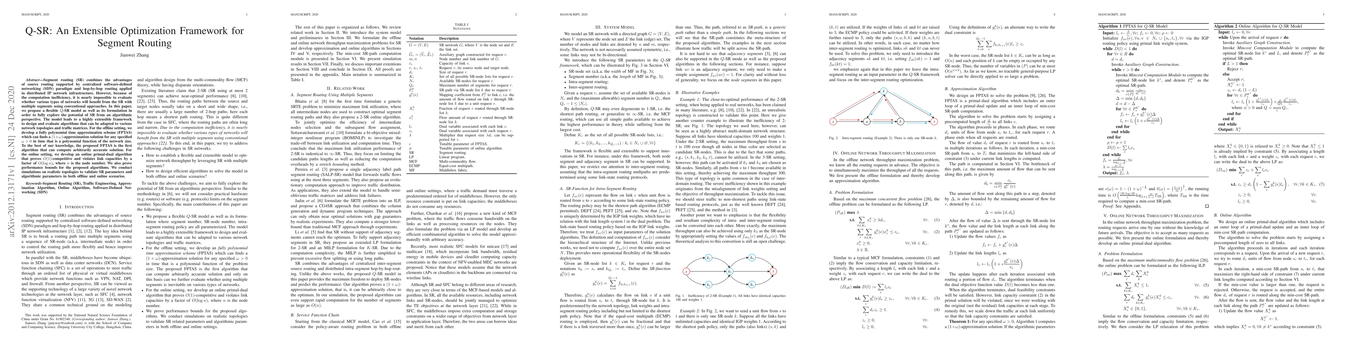 Thumbnail for Q-SR: An Extensible Optimization Framework for Segment Routing