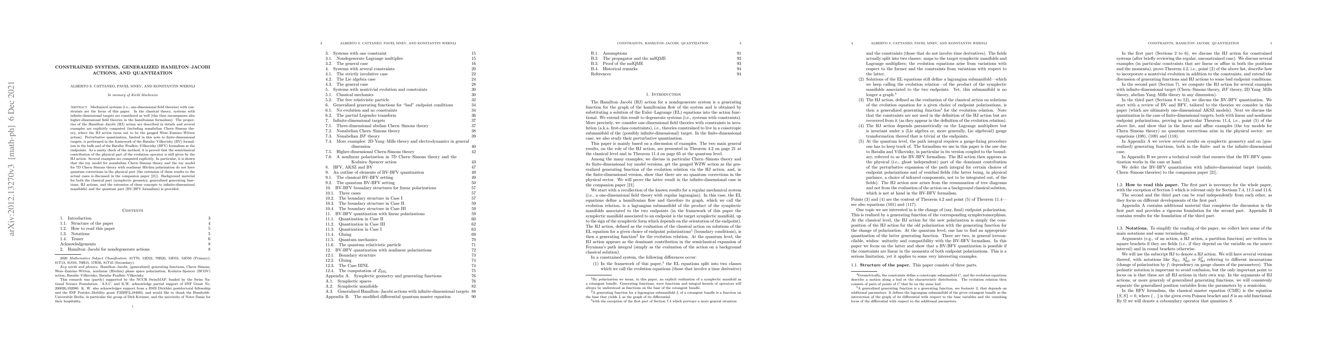 Thumbnail for Constrained systems, generalized Hamilton-Jacobi actions, and
  quantization