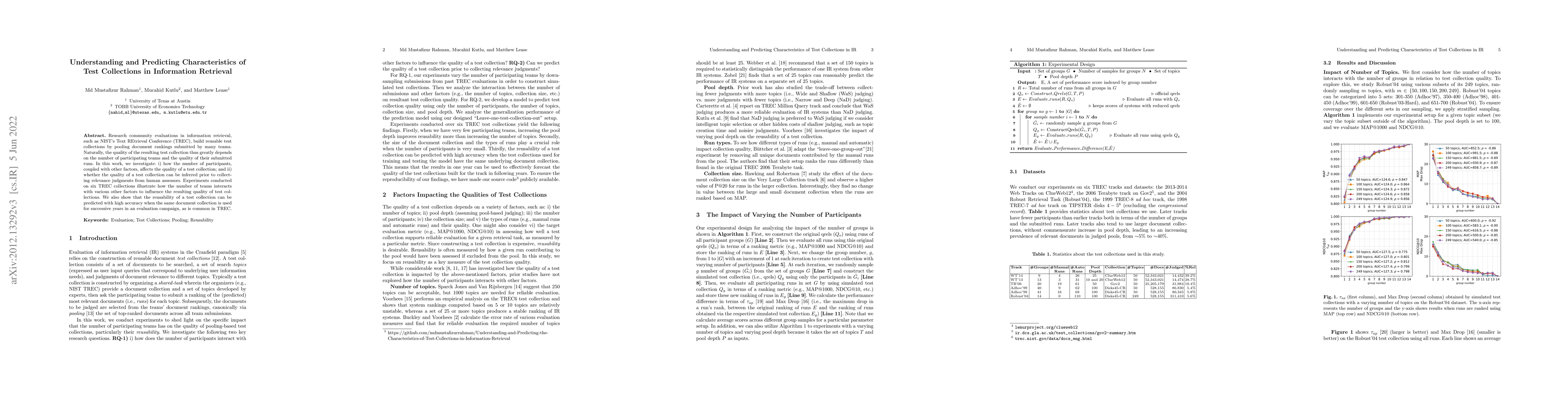 Thumbnail for Understanding and Predicting Characteristics of Test Collections in
  Information Retrieval