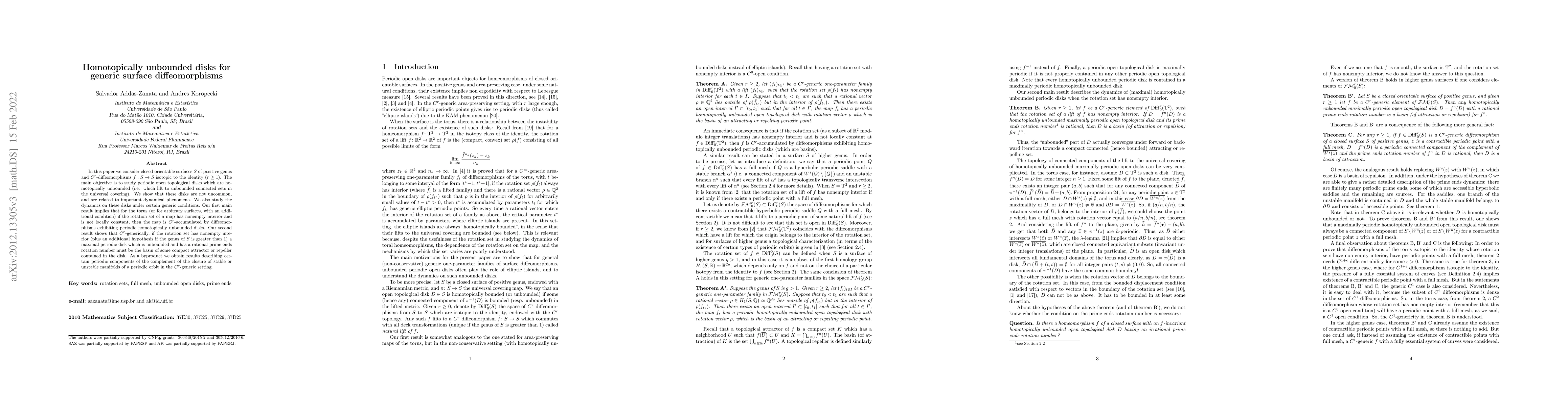 Thumbnail for Homotopically unbounded disks for generic surface diffeomorphisms