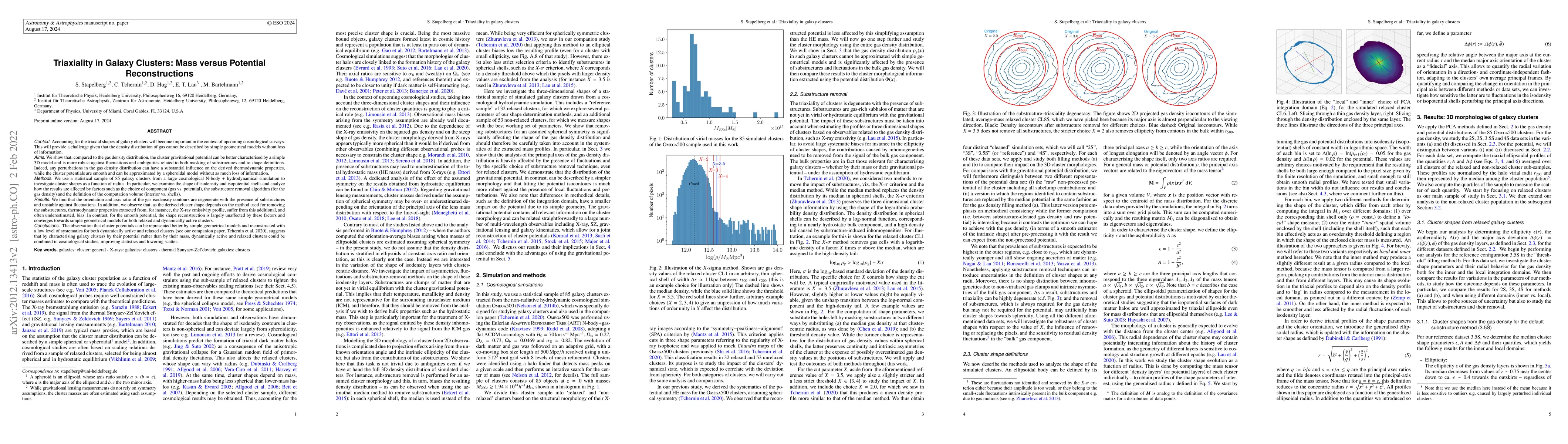 Thumbnail for Triaxiality in galaxy clusters: Mass versus Potential reconstructions