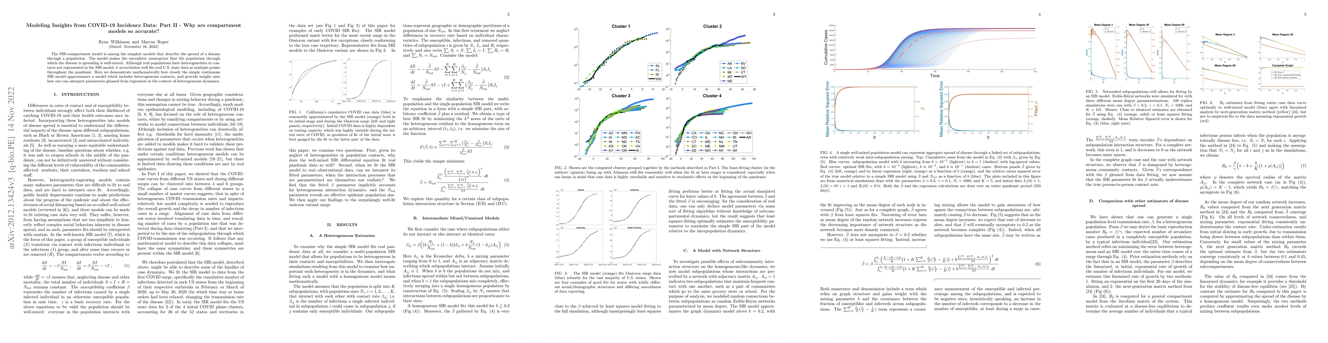 Thumbnail for Modeling Insights from COVID-19 Incidence Data: Part II -- Why are
  compartment models so accurate?