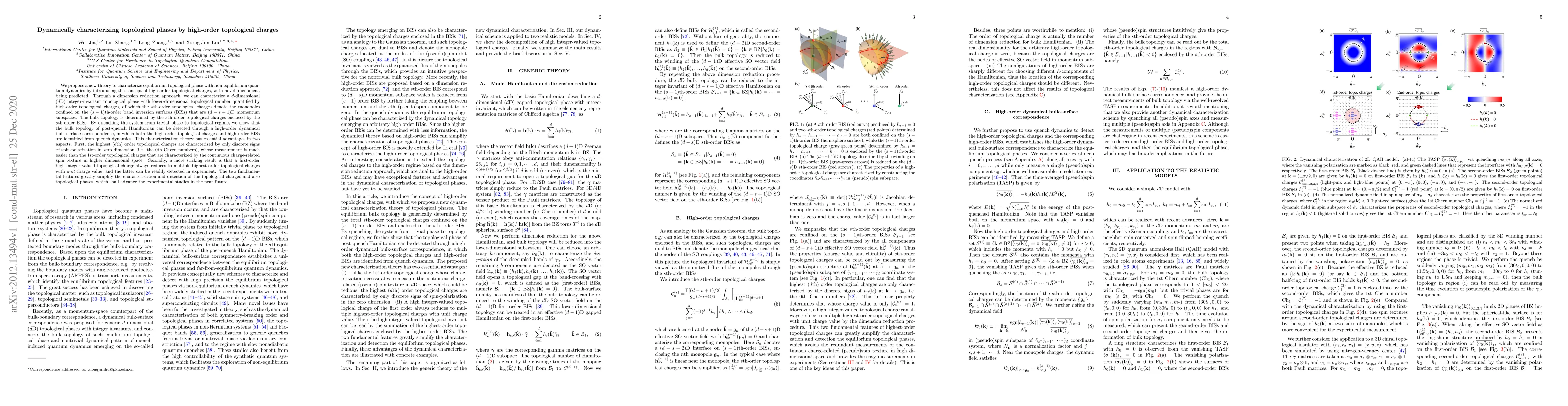 Thumbnail for Dynamically characterizing topological phases by high-order topological
  charges