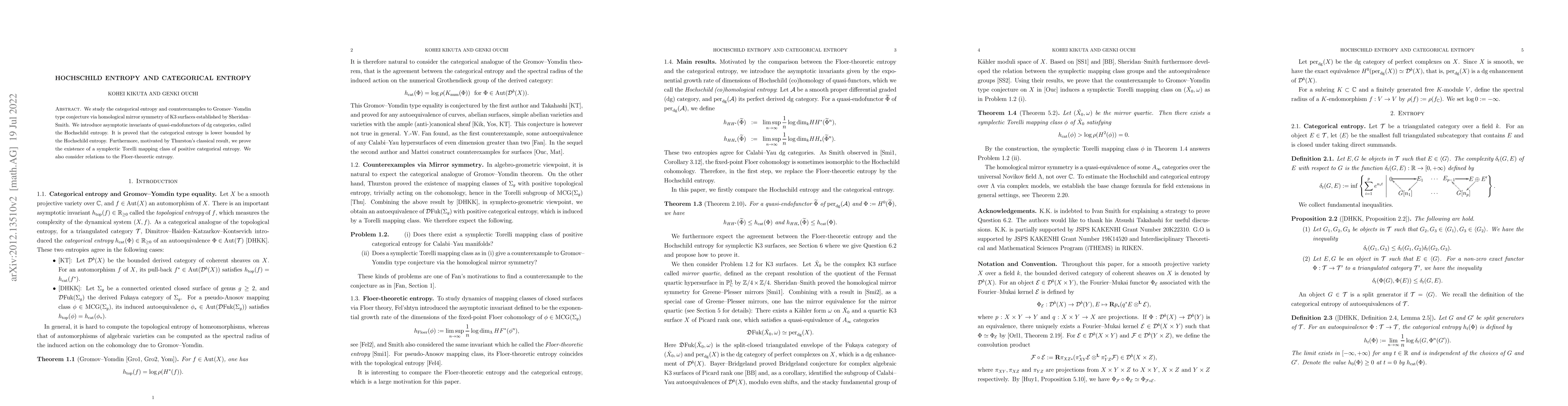 Thumbnail for Hochschild entropy and Categorical entropy