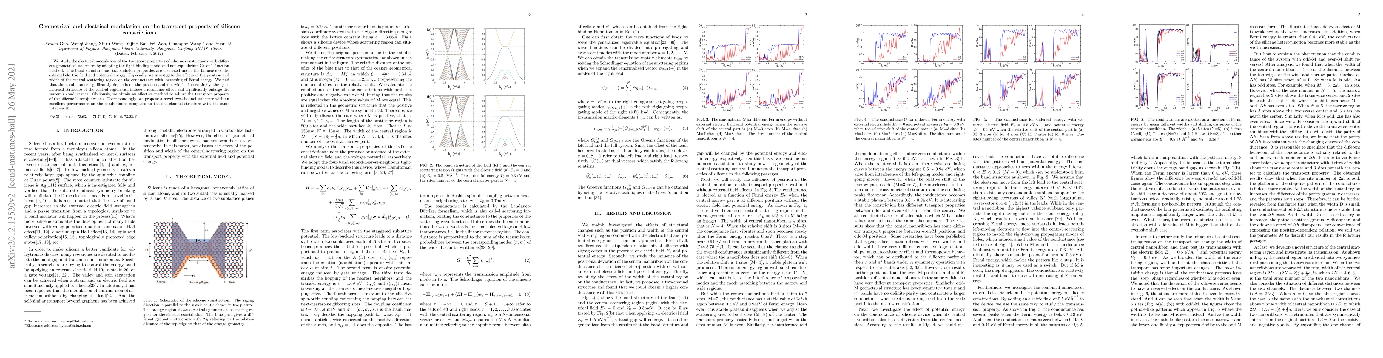 Thumbnail for Geometrical and electrical modulation on the transport property of
  silicene constrictions
