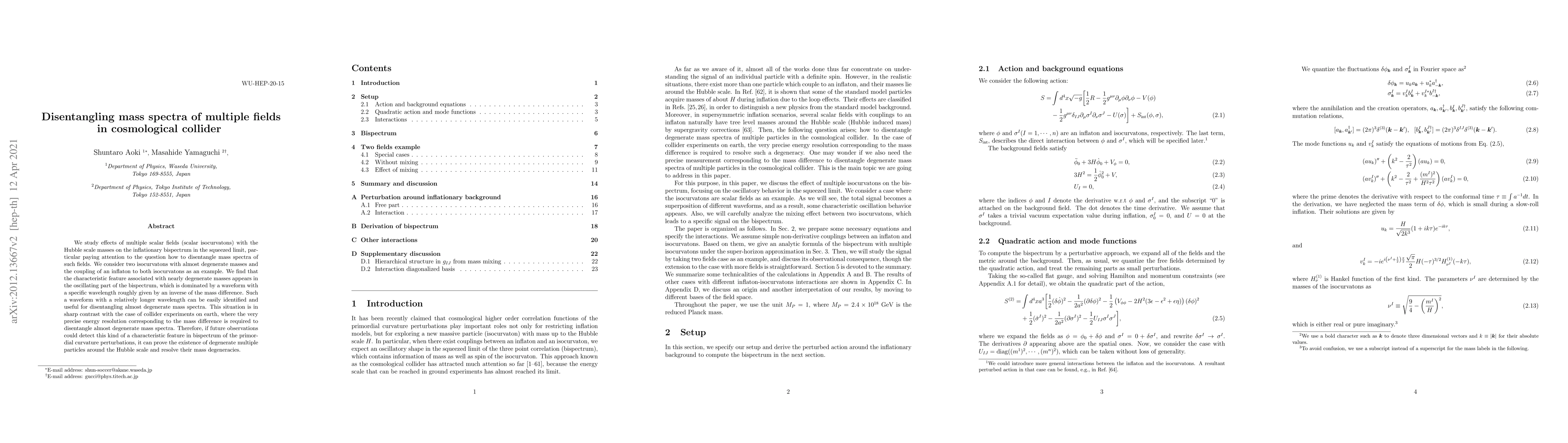 Thumbnail for Disentangling mass spectra of multiple fields in cosmological collider