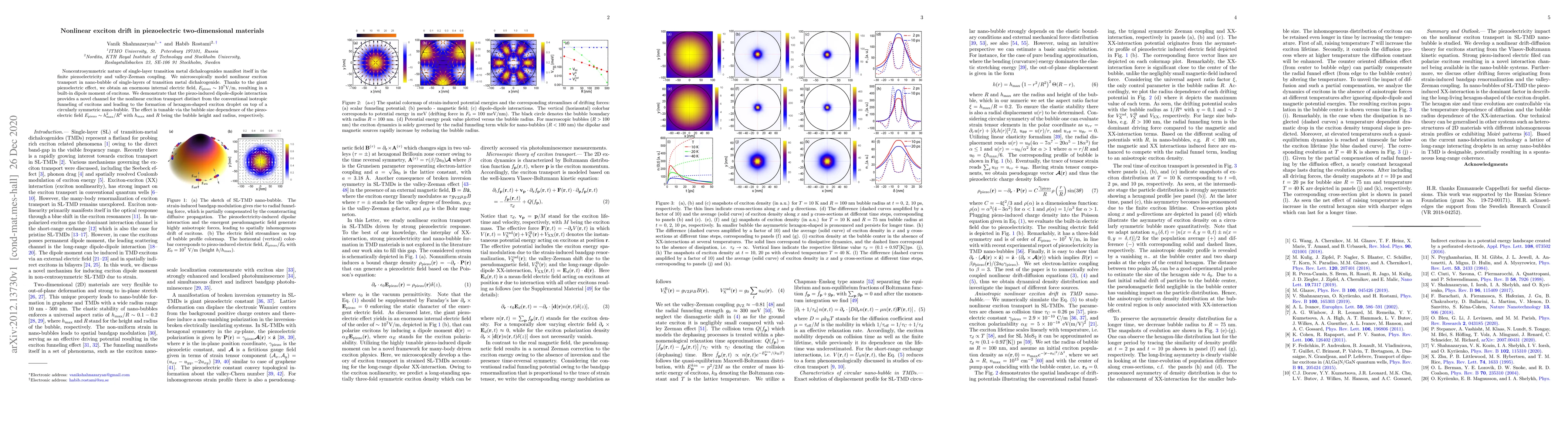 Thumbnail for Nonlinear exciton drift in piezoelectric two-dimensional materials
