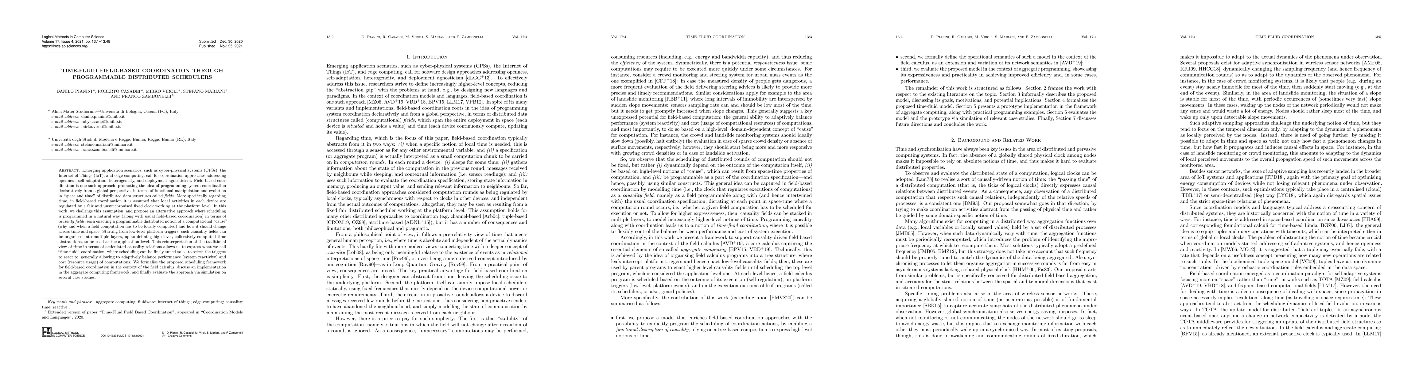Thumbnail for Time-Fluid Field-Based Coordination through Programmable Distributed
  Schedulers