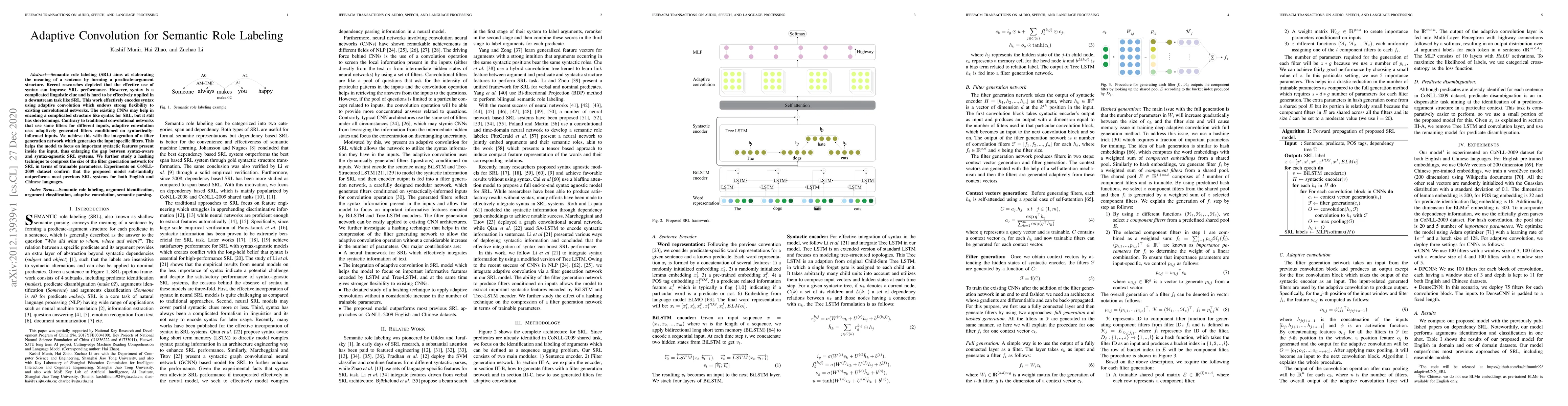 Thumbnail for Adaptive Convolution for Semantic Role Labeling