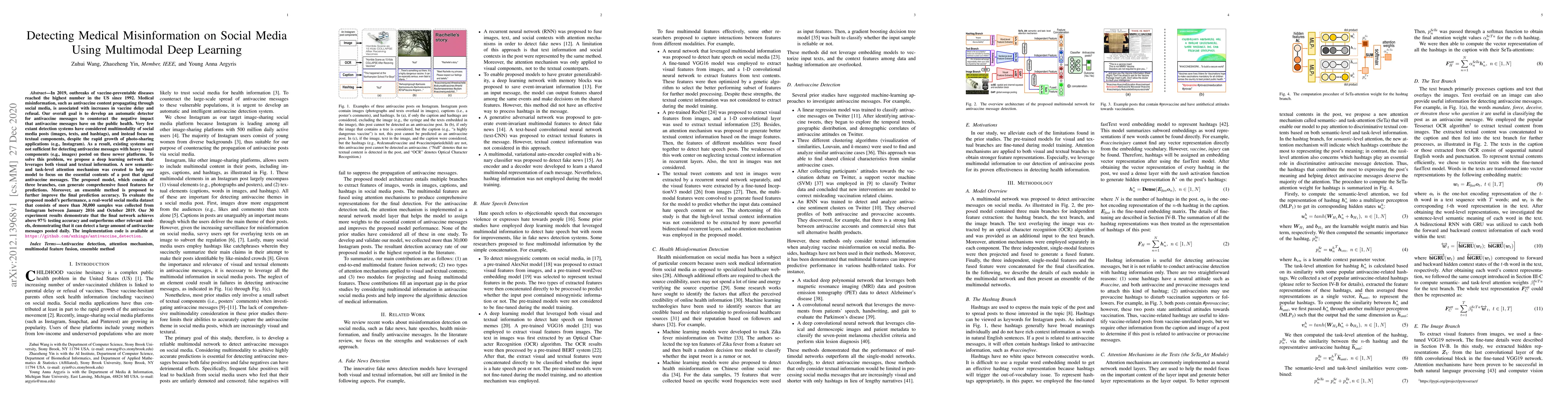 Thumbnail for Detecting Medical Misinformation on Social Media Using Multimodal Deep
  Learning