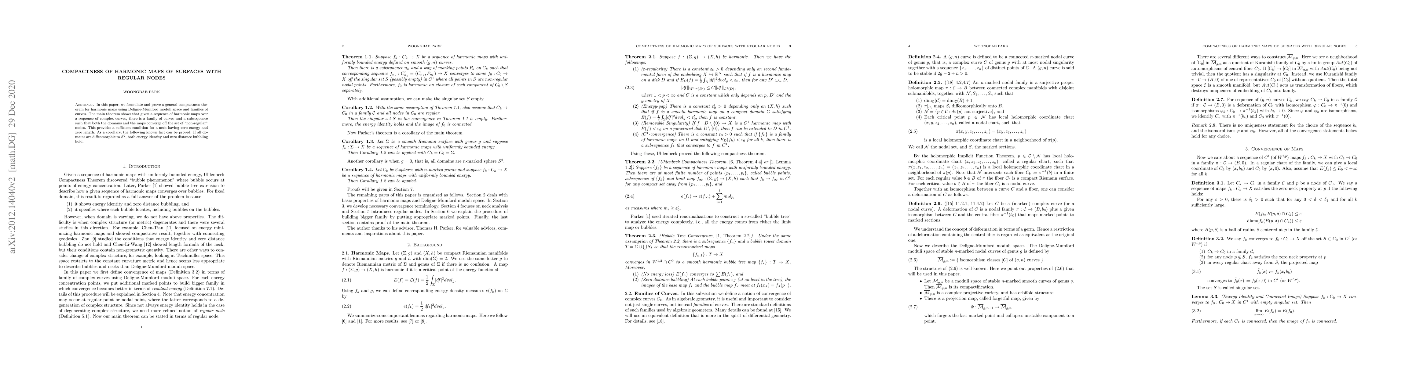 Thumbnail for Compactness of harmonic maps of surfaces with regular nodes