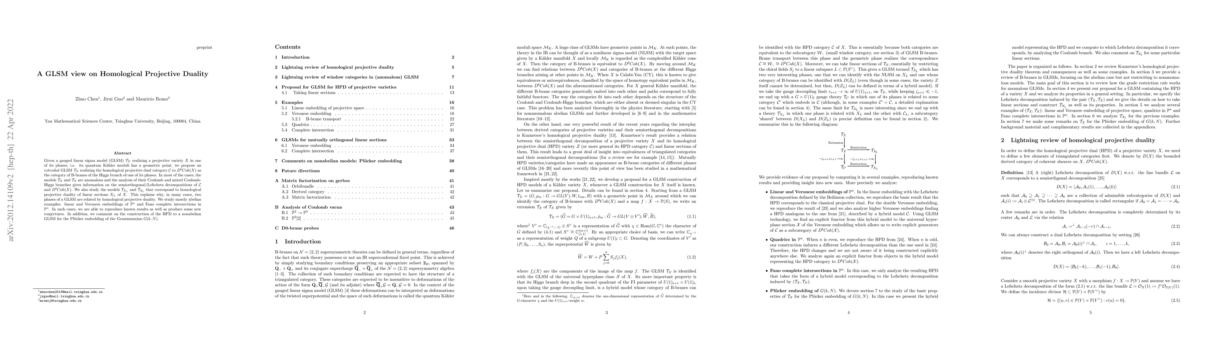 Thumbnail for A GLSM view on Homological Projective Duality