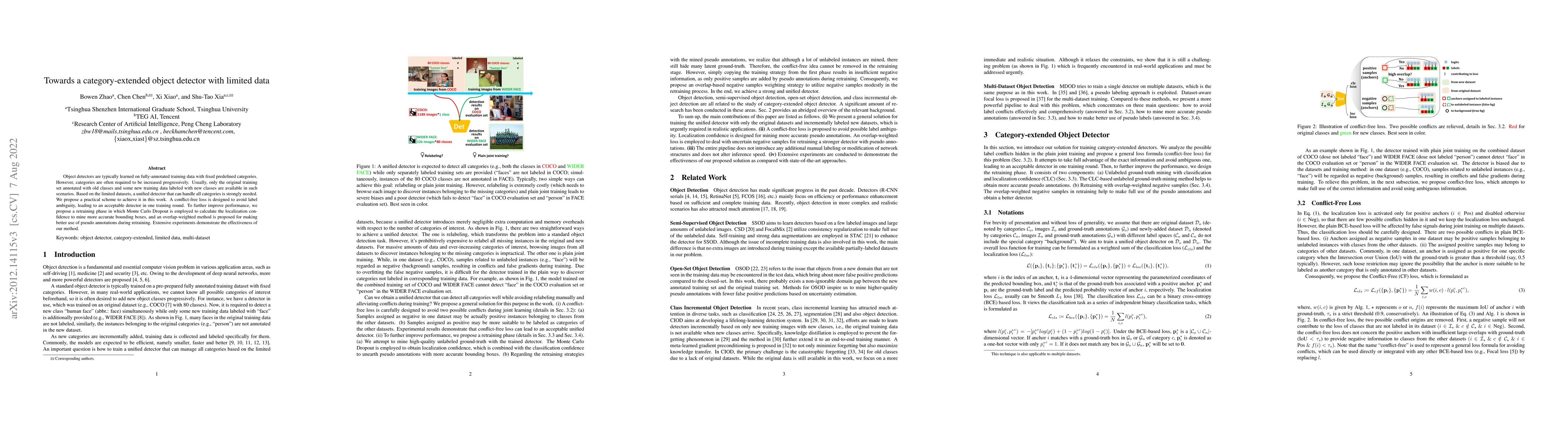 Thumbnail for Towards a category-extended object detector with limited data