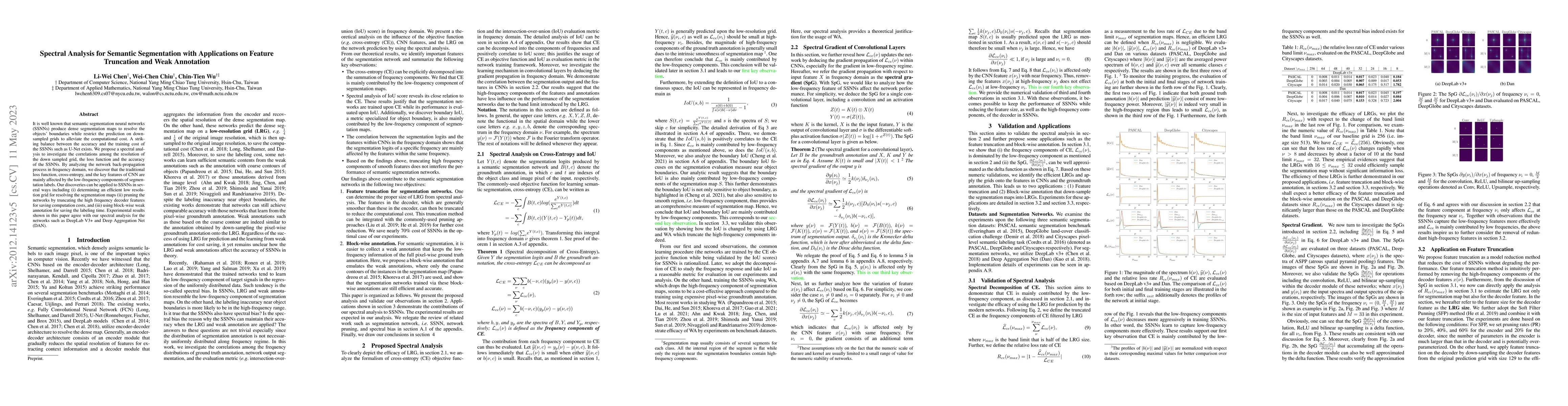 Thumbnail for Spectral Analysis for Semantic Segmentation with Applications on Feature
  Truncation and Weak Annotation