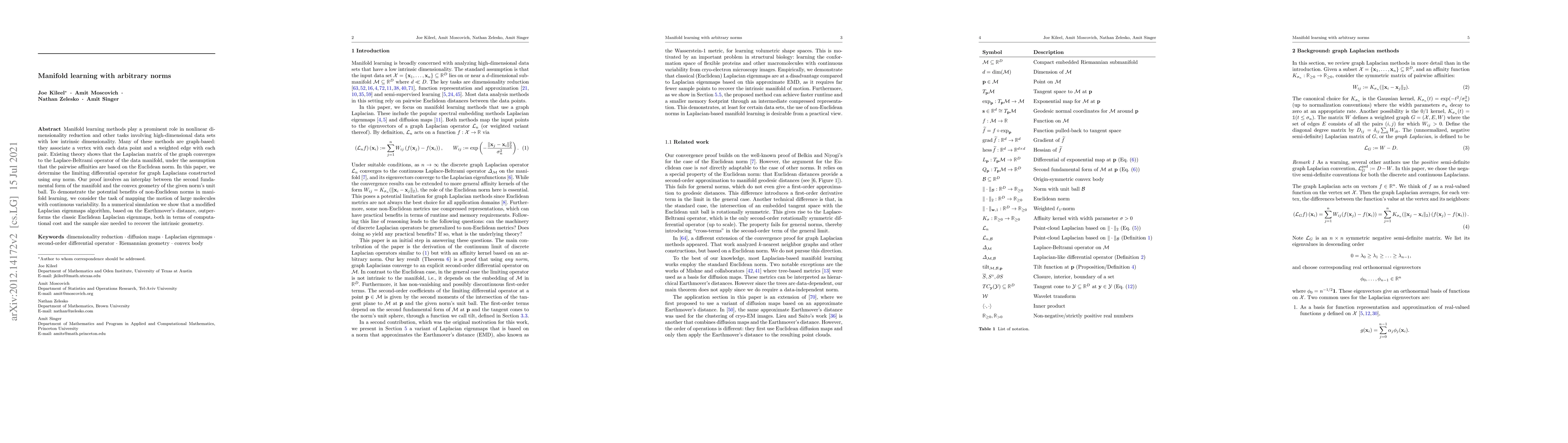 Thumbnail for Manifold learning with arbitrary norms