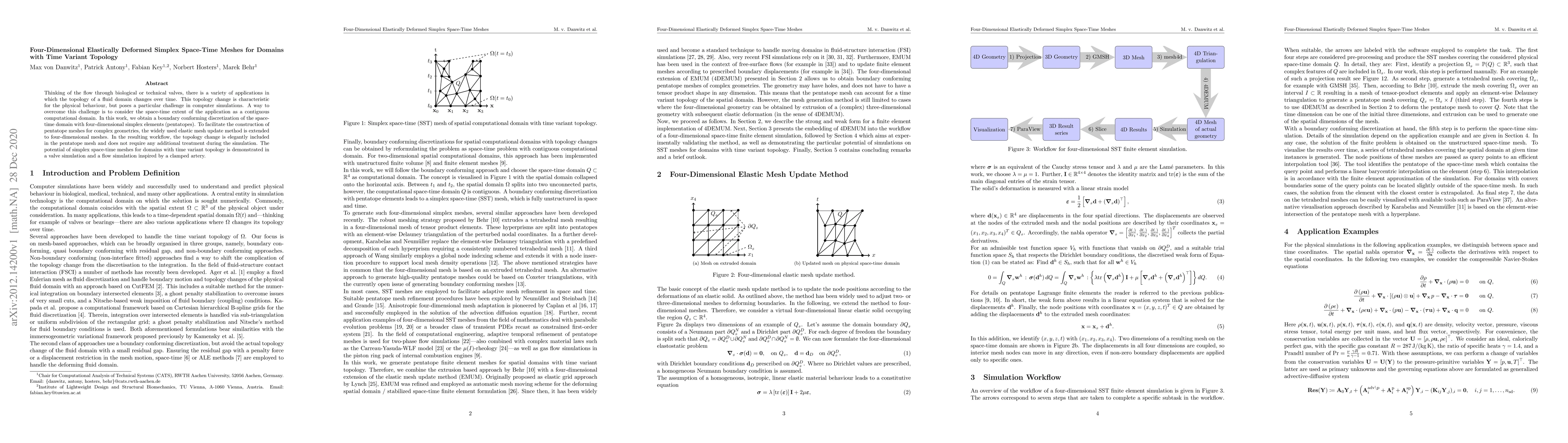 Thumbnail for Four-Dimensional Elastically Deformed Simplex Space-Time Meshes for
  Domains with Time Variant Topology