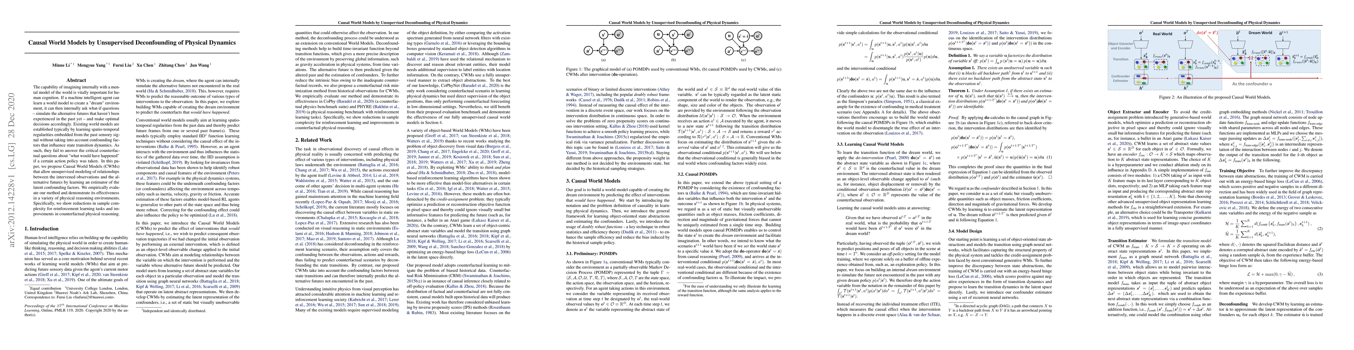 Thumbnail for Causal World Models by Unsupervised Deconfounding of Physical Dynamics