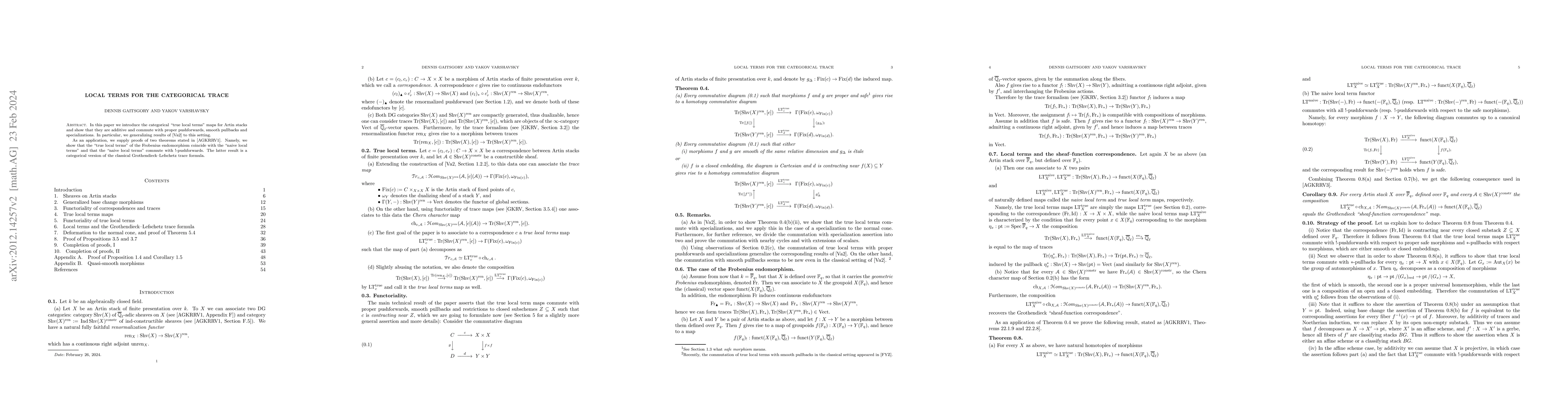 Thumbnail for Local terms for the categorical trace