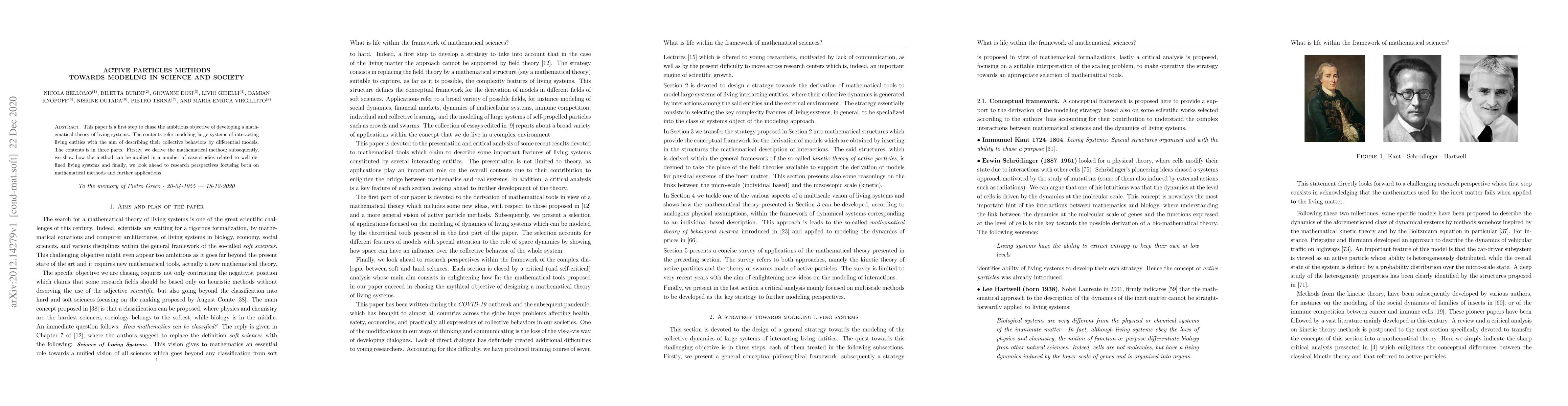 Thumbnail for Active particles methods towards modeling in science and society