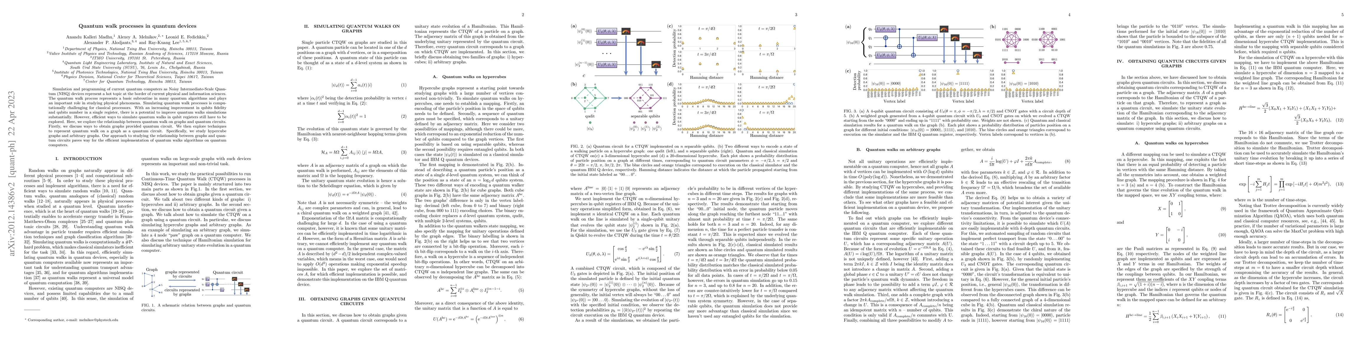 Thumbnail for Quantum walk processes in quantum devices