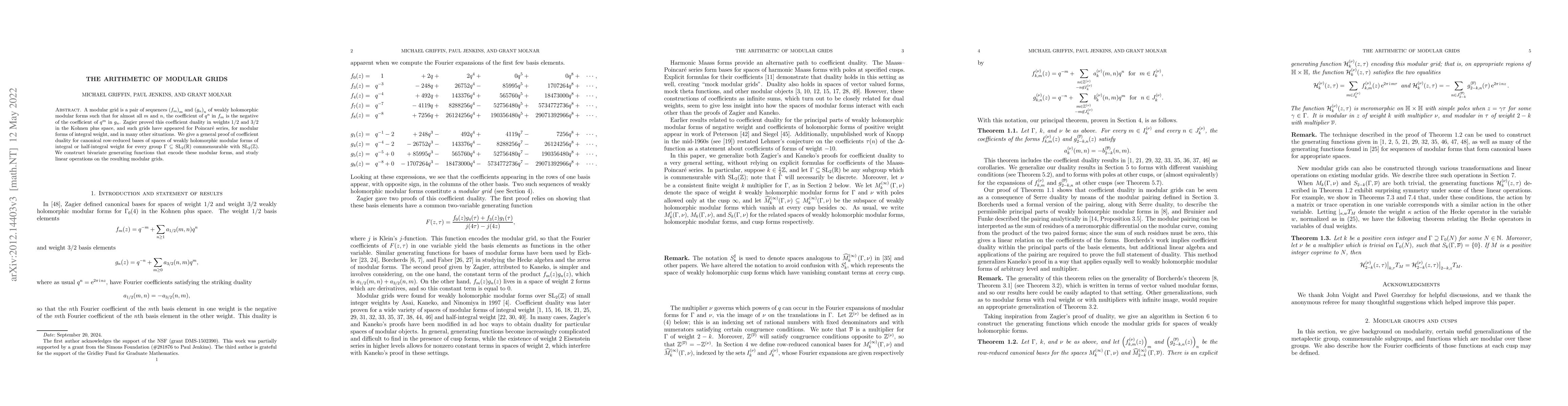 Thumbnail for The arithmetic of modular grids