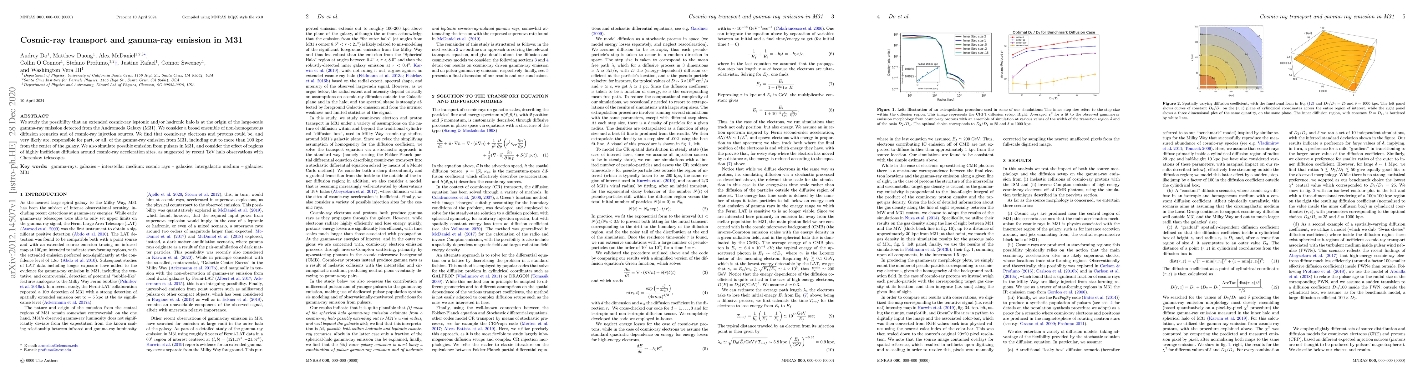 Thumbnail for Cosmic-ray transport and gamma-ray emission in M31