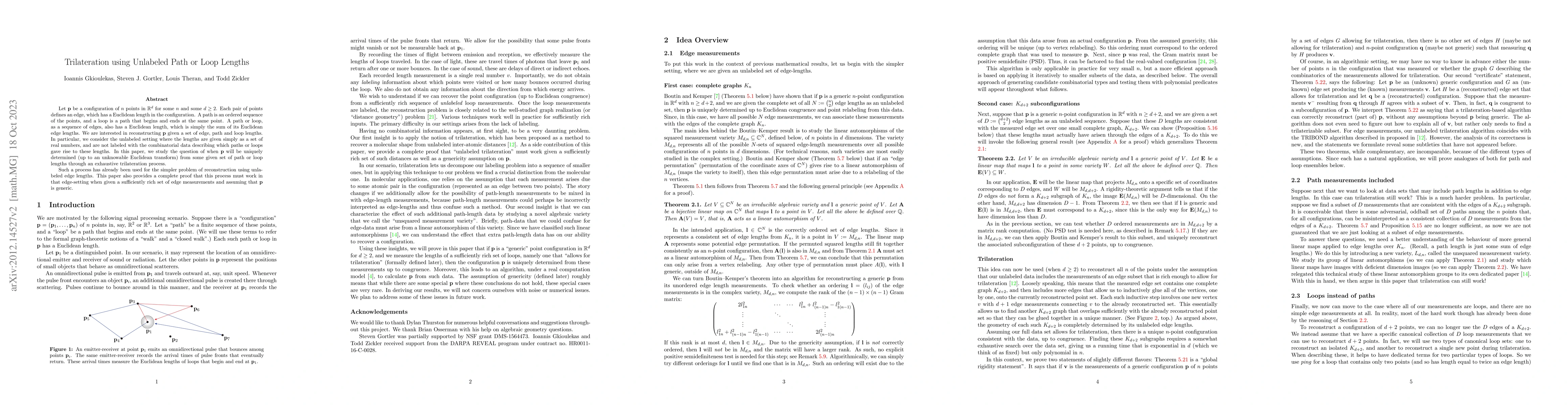 Thumbnail for Trilateration using Unlabeled Path or Loop Lengths
