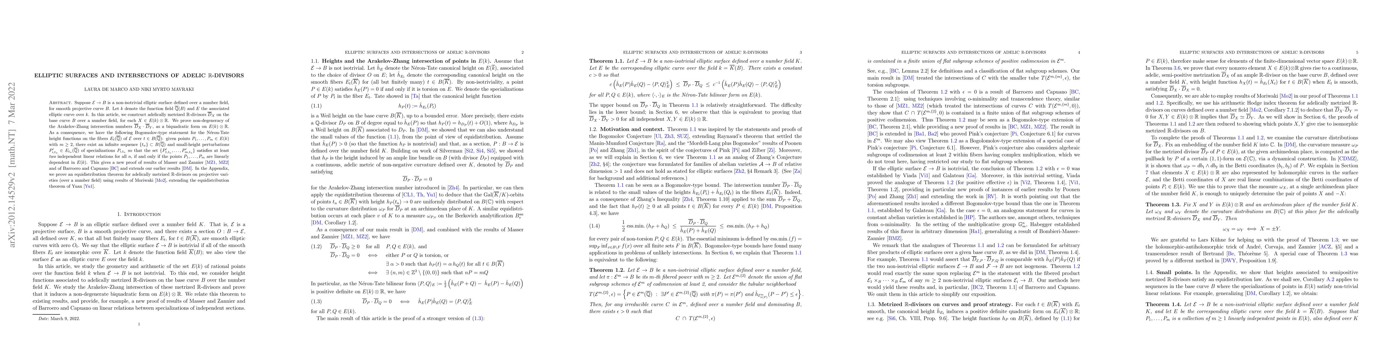 Thumbnail for Elliptic surfaces and intersections of adelic $\mathbb{R}$-divisors