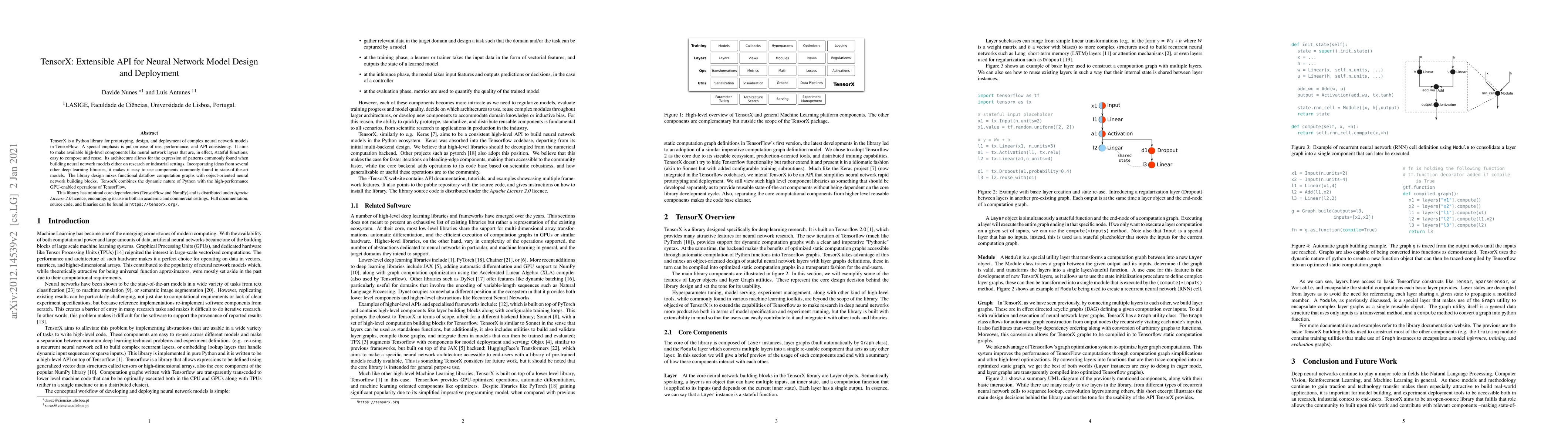 Thumbnail for TensorX: Extensible API for Neural Network Model Design and Deployment