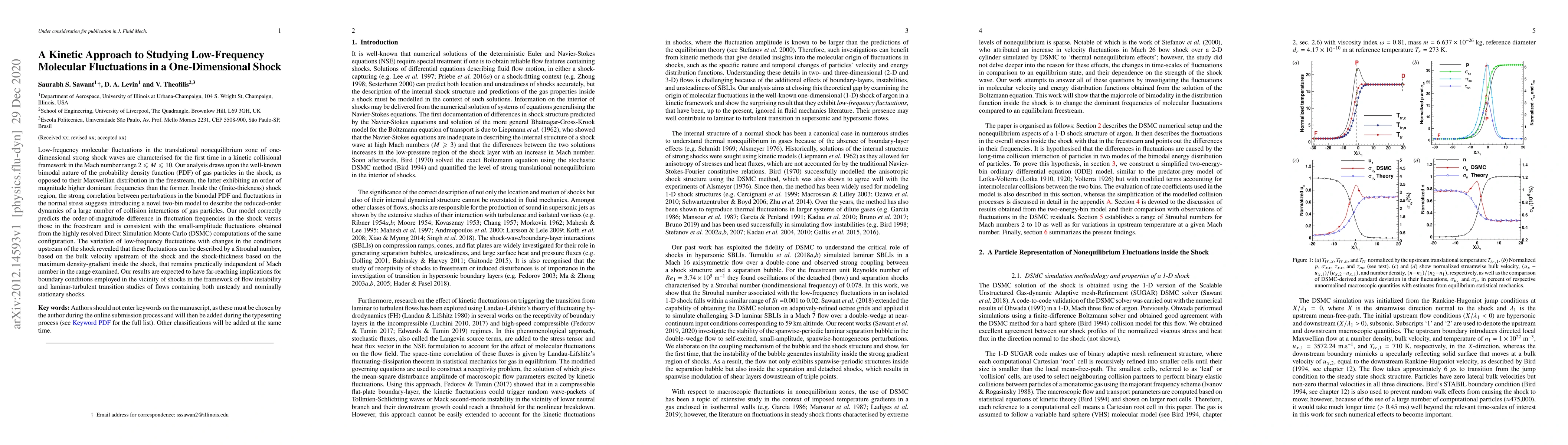Thumbnail for A Kinetic Approach to Studying Low-Frequency Molecular Fluctuations in a
  One-Dimensional Shock