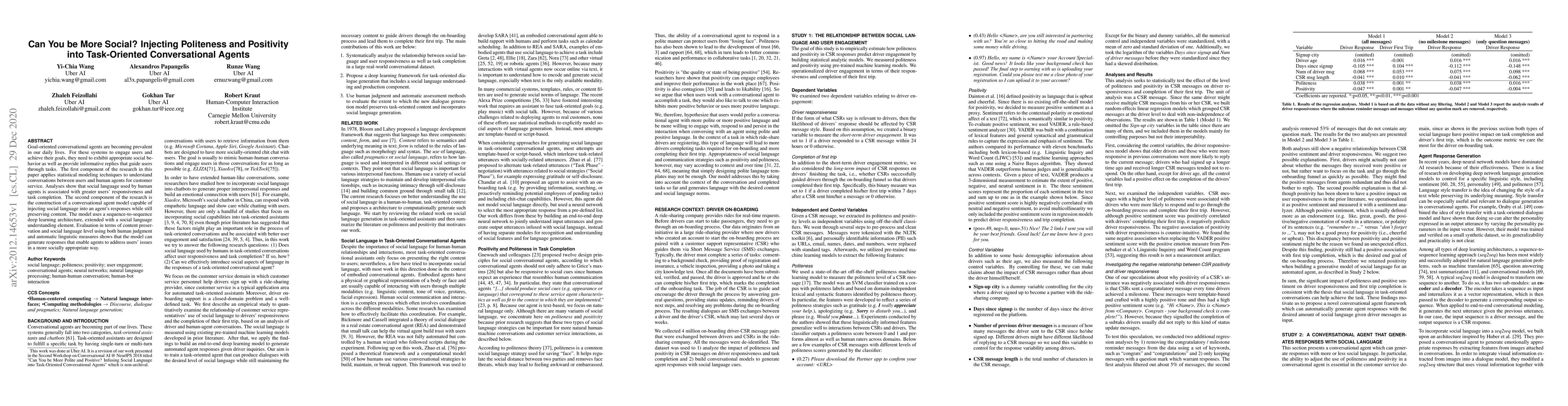 Thumbnail for Can You be More Social? Injecting Politeness and Positivity into
  Task-Oriented Conversational Agents