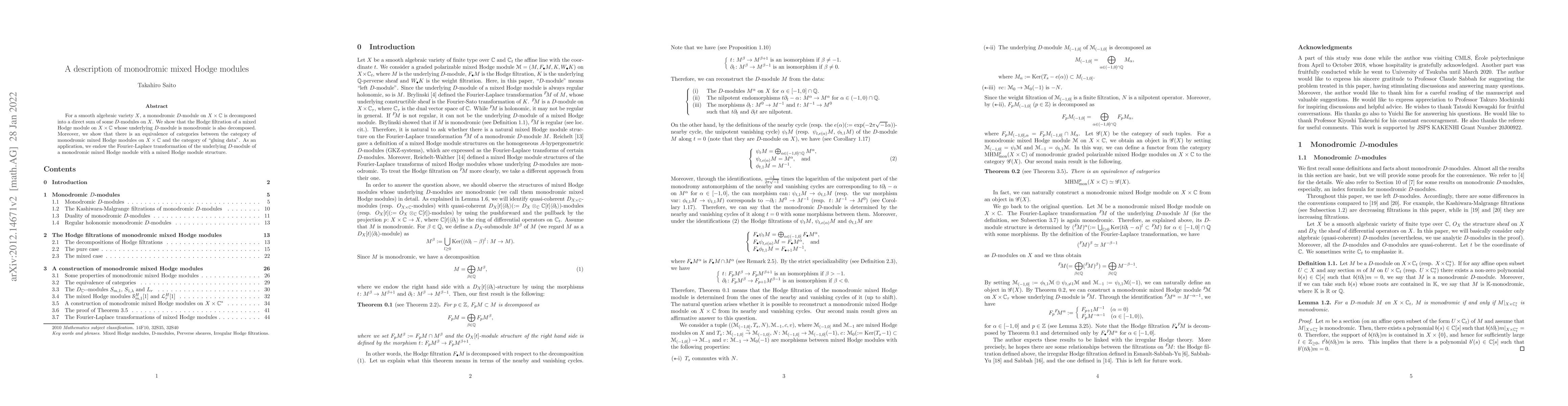 Thumbnail for A description of monodromic mixed Hodge modules