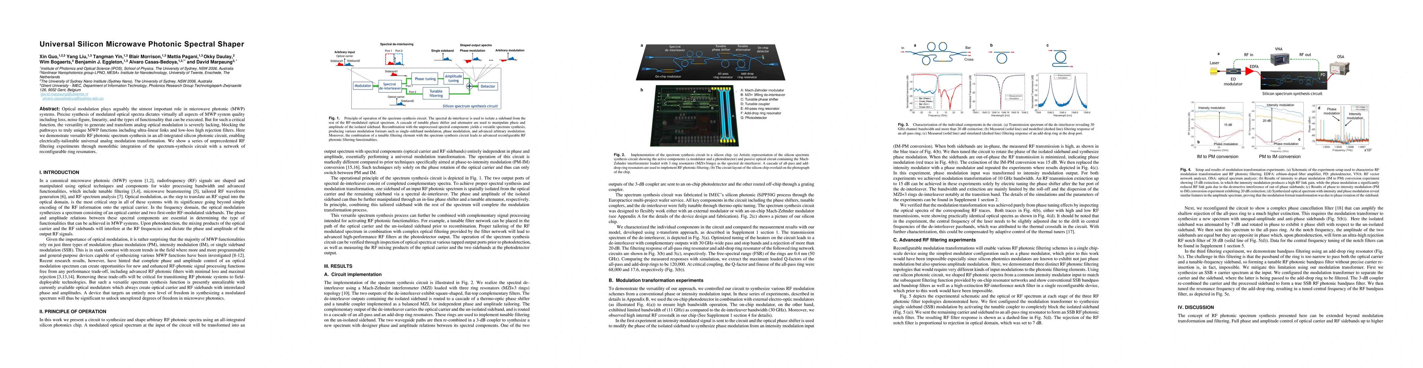 Thumbnail for Universal Silicon Microwave Photonic Spectral Shaper