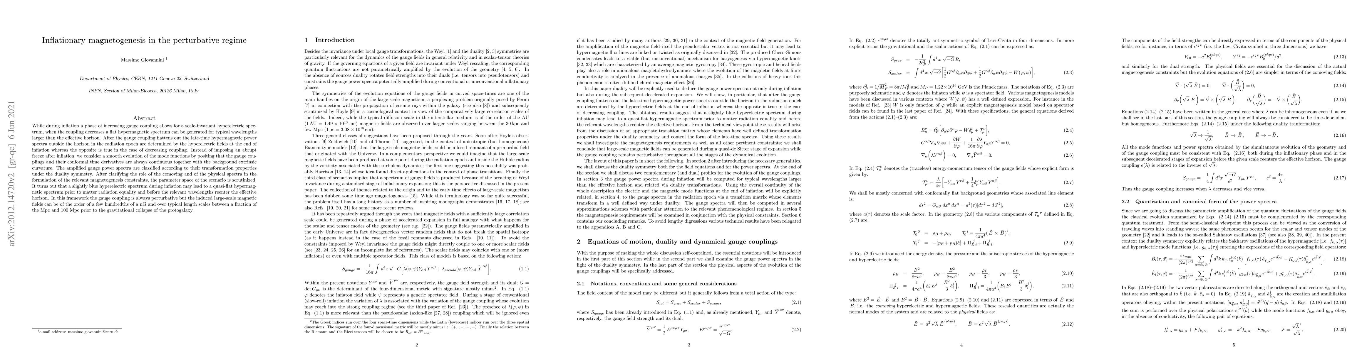 Thumbnail for Inflationary magnetogenesis in the perturbative regime