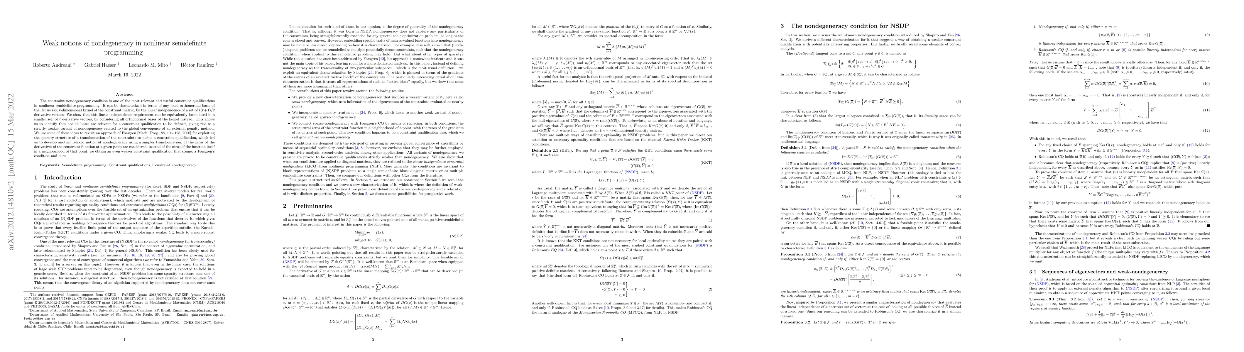 Thumbnail for Weak notions of nondegeneracy in nonlinear semidefinite programming