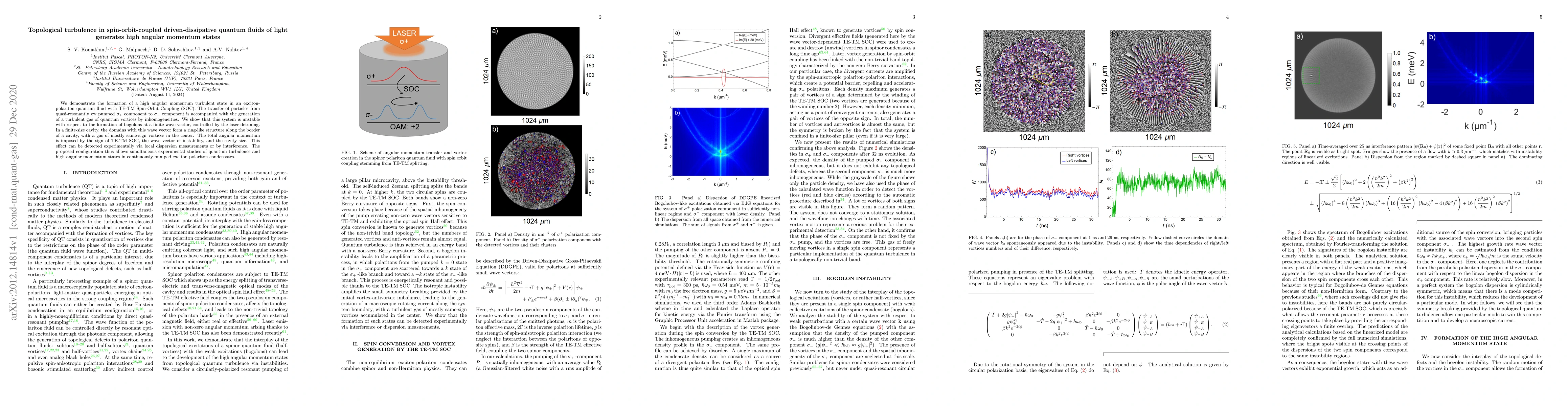 Thumbnail for Topological turbulence in spin-orbit-coupled driven-dissipative quantum
  fluids of light generates high angular momentum states