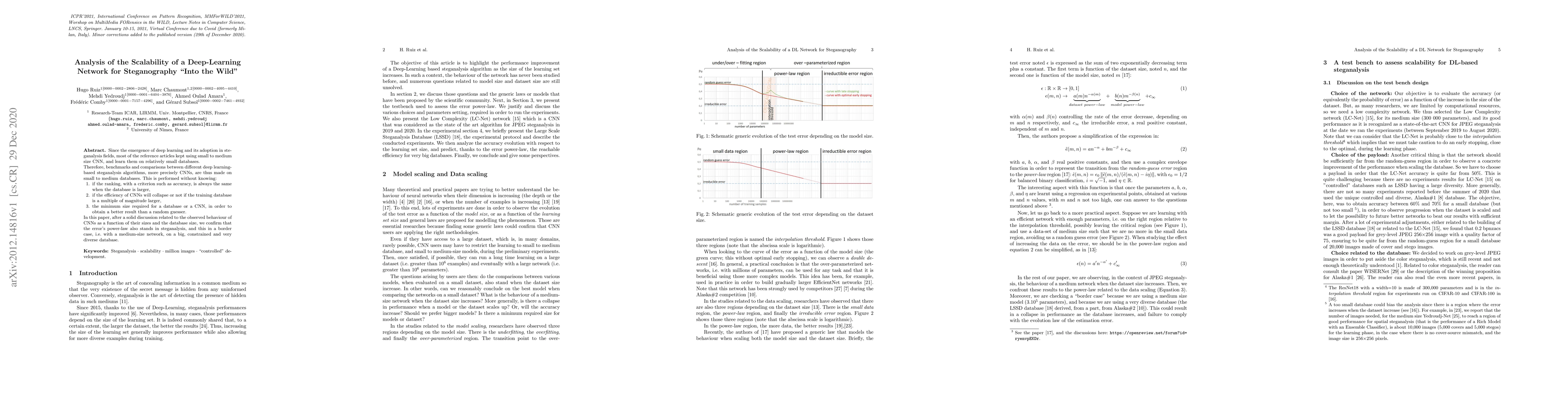 Thumbnail for Analysis of the Scalability of a Deep-Learning Network for Steganography
  "Into the Wild"