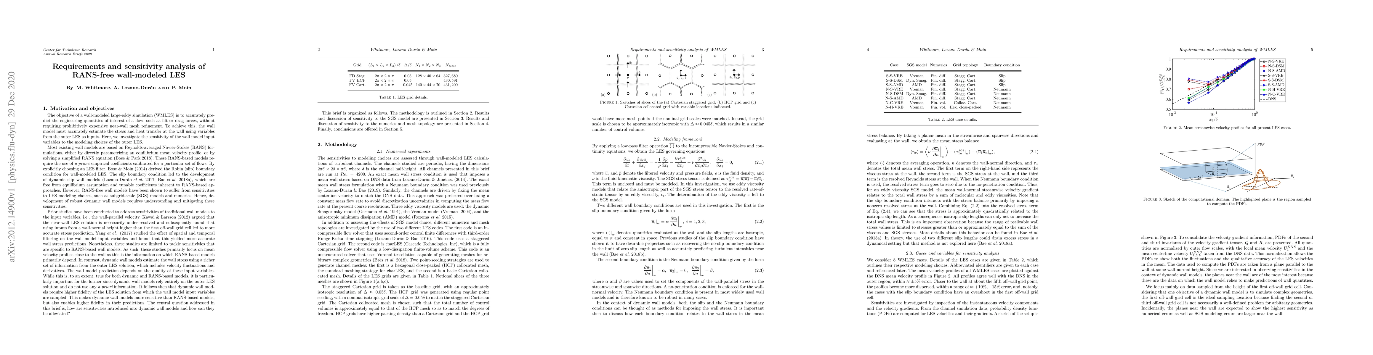 Thumbnail for Requirements and sensitivity analysis of RANS-free wall-modeled LES