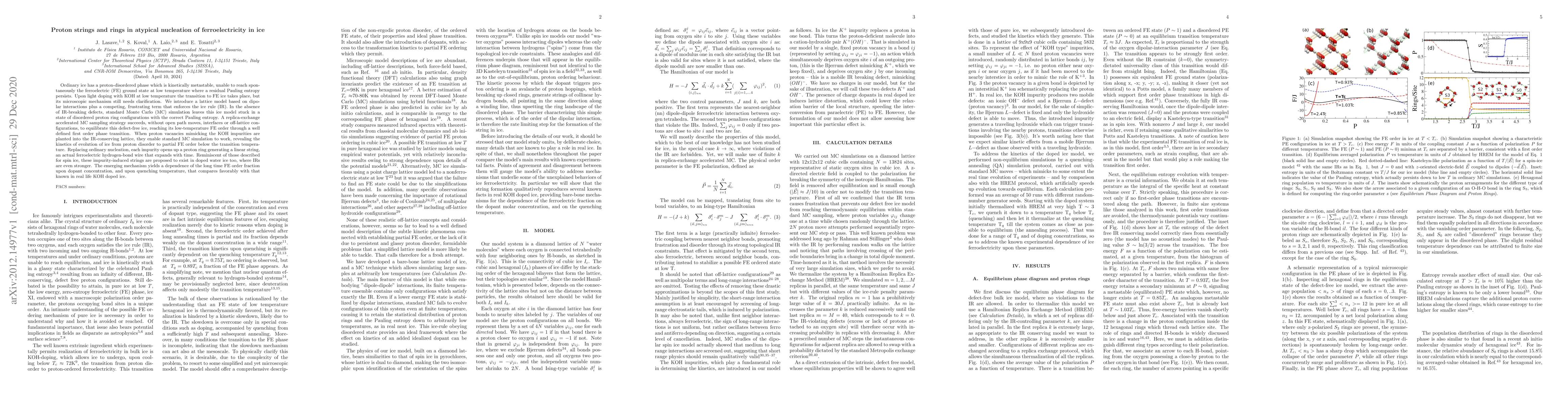 Thumbnail for Proton strings and rings in atypical nucleation of ferroelectricity in
  ice