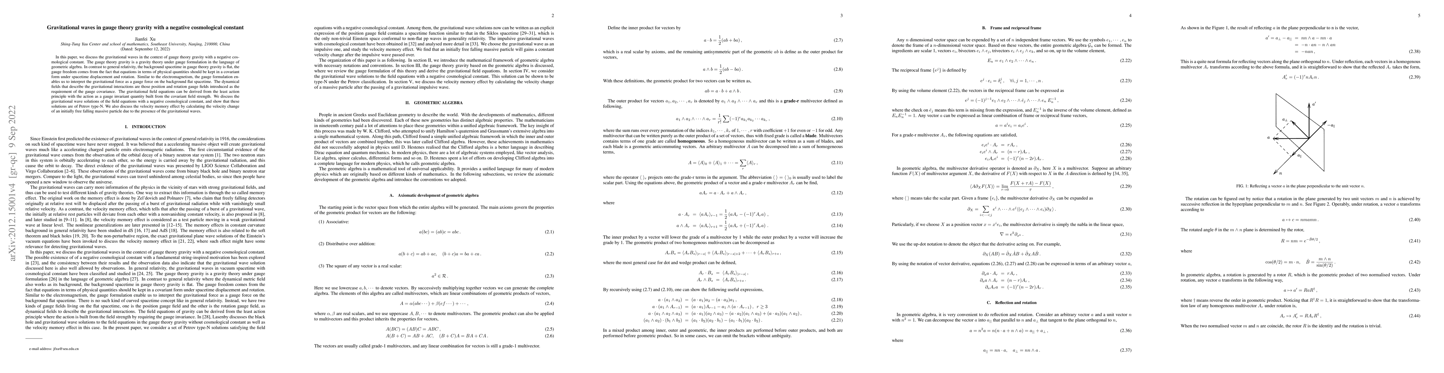 Thumbnail for Gravitational waves in gauge theory gravity with a negative cosmological
  constant