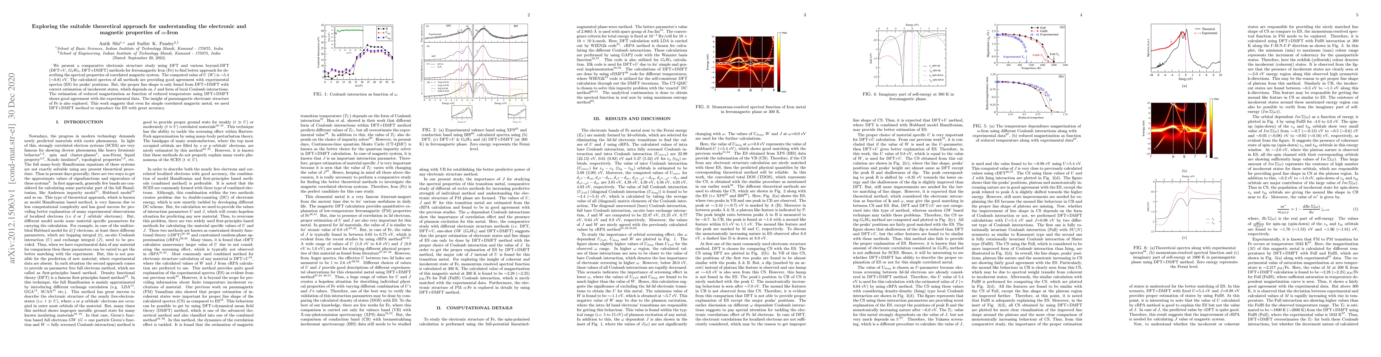 Thumbnail for Exploring the suitable theoretical approach for understanding the
  electronic and magnetic properties of $\alpha$-Iron