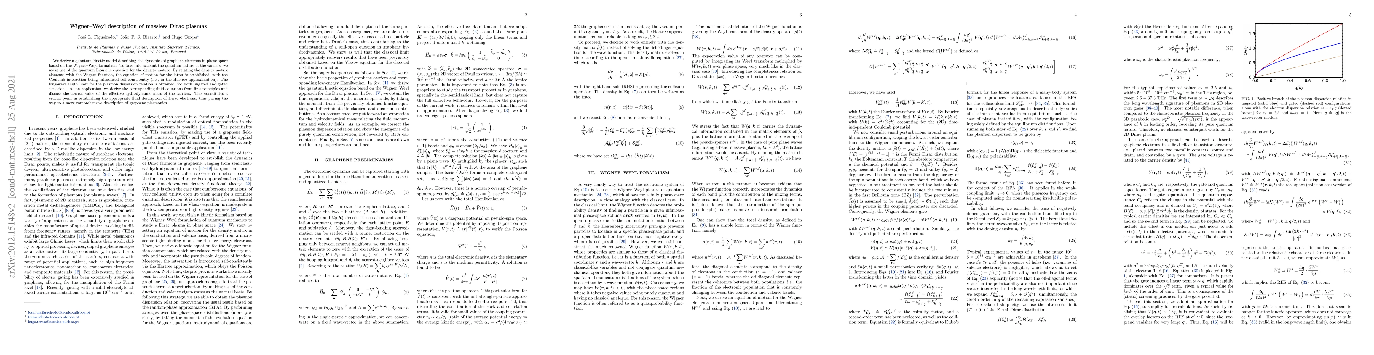 Thumbnail for Wigner-Weyl description of massless Dirac plasmas