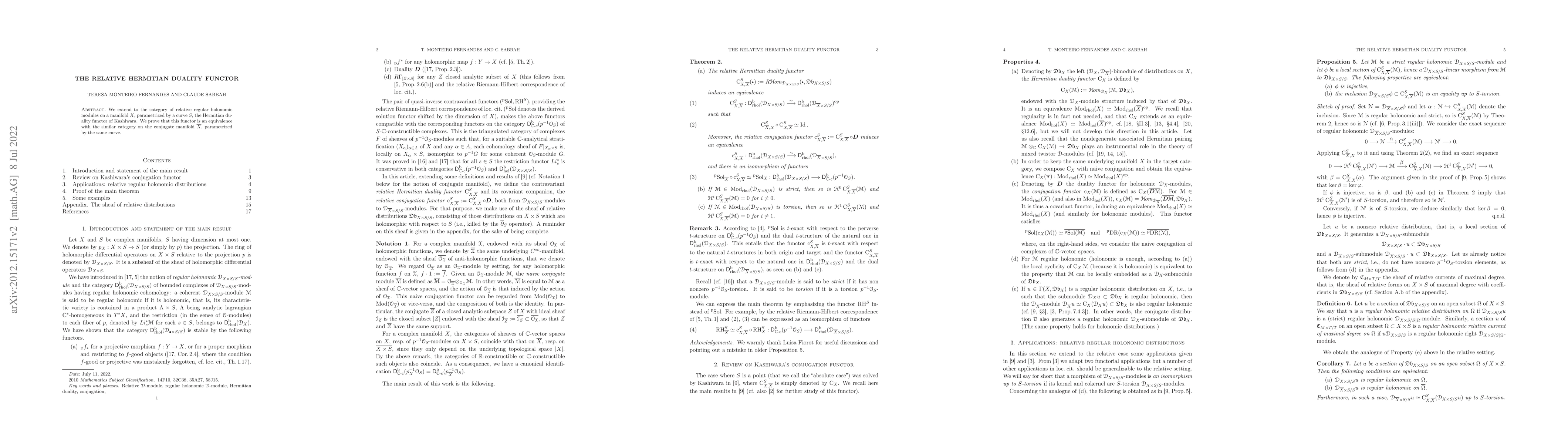 Thumbnail for The relative hermitian duality functor