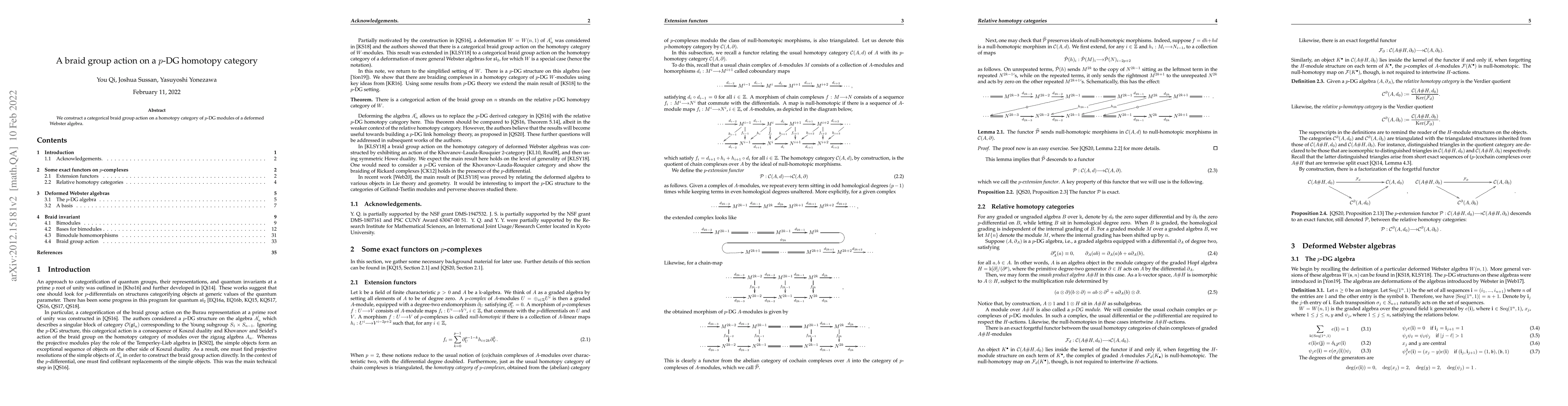 Thumbnail for A braid group action on a $p$-DG homotopy category