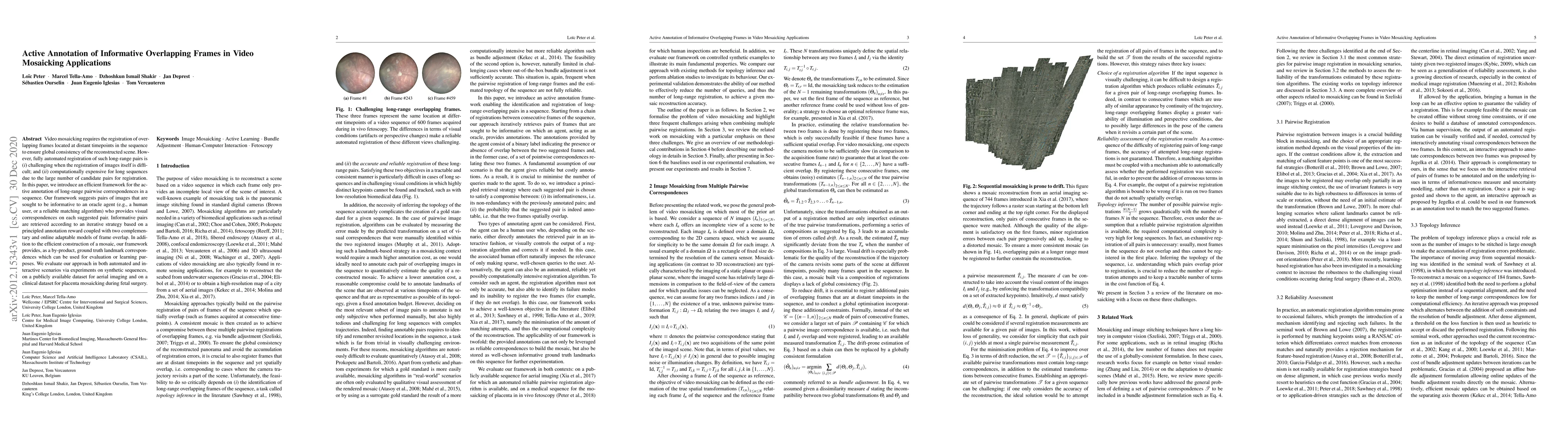 Thumbnail for Active Annotation of Informative Overlapping Frames in Video Mosaicking
  Applications