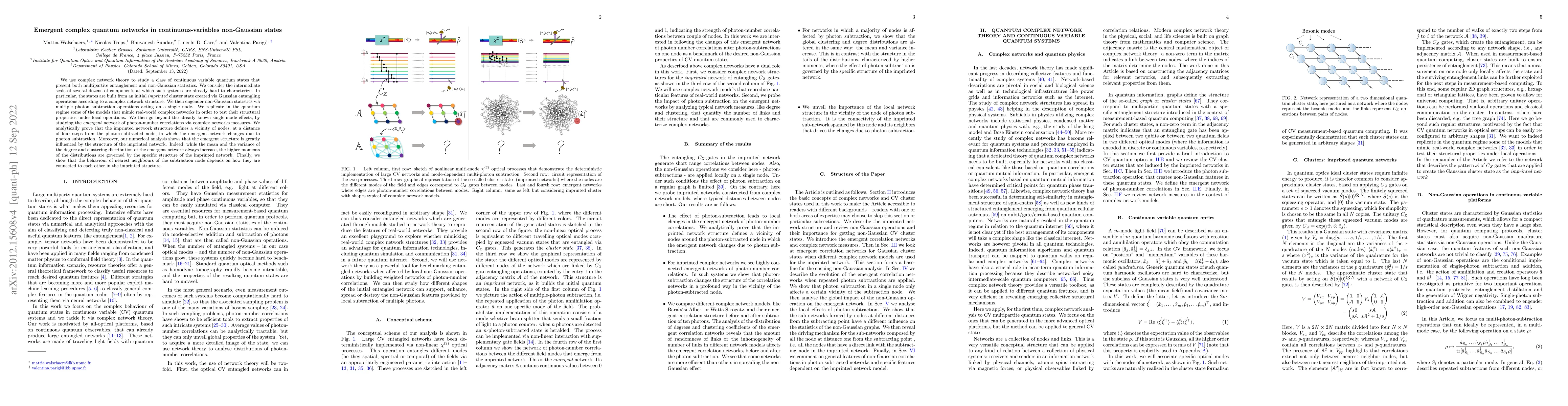 Thumbnail for Emergent complex quantum networks in continuous-variables non-Gaussian
  states